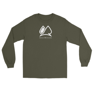 Classic Always Motivated Logo Long Sleeve Tee (Military Green/White)