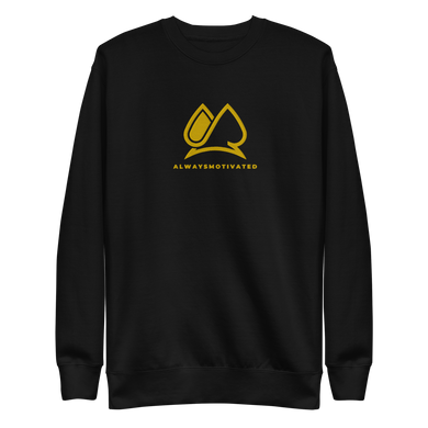 Classic Always Motivated Premium Sweatshirt (Black/Gold)