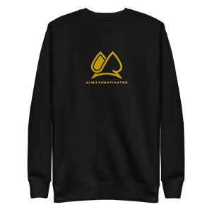 Classic Always Motivated Premium Sweatshirt (Black/Gold)