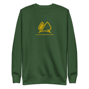Classic Always Motivated Premium Sweatshirt (Green/Gold)