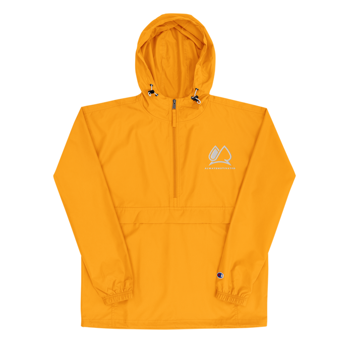 Always Motivated x Champion Packable Jacket- Gold/White