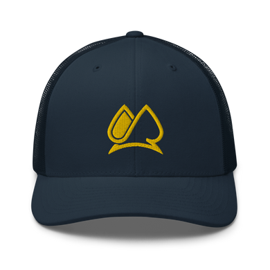 Always Motivated Logo Trucker Cap (Navy/Gold)