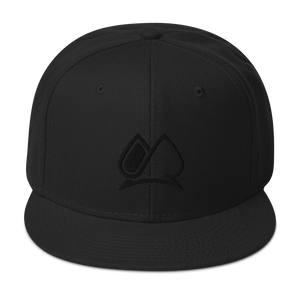 Always Motivated Logo Snapback Adjustable Hat - Black/Black