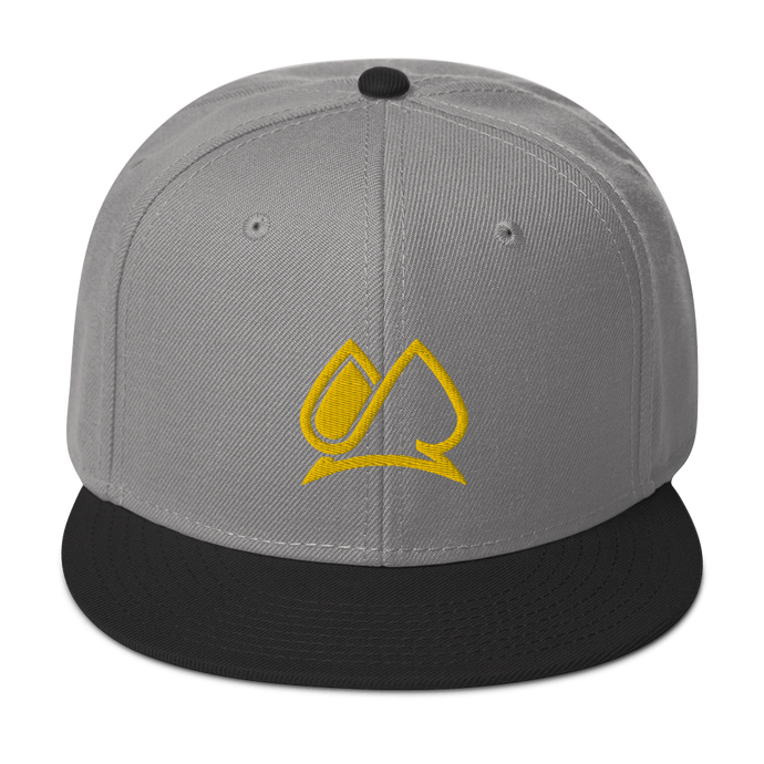 Always Motivated Logo Snapback Adjustable Hat - (Grey-Black/Gold )