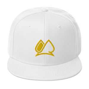 Always Motivated Logo Snapback Adjustable Hat - White/Gold