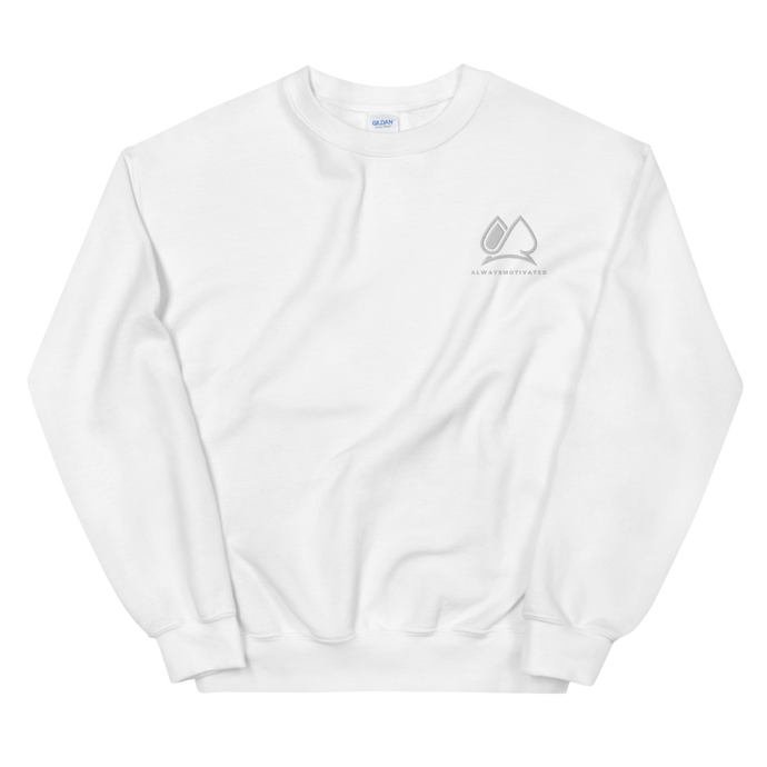 Always Motivated Sweatshirt -White/White