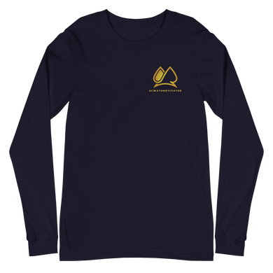 Always Motivated Long Sleeve Tee (Navy/Gold)