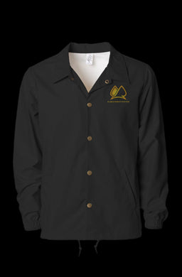 Always Motivated Windbreaker Coaches Jacket (Black/Gold)