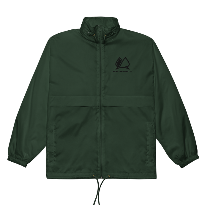 Always Motivated Windbreaker - Forest Green/Black