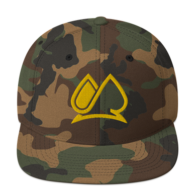 Always Motivated Logo Snapback Hat (Camo/Gold)