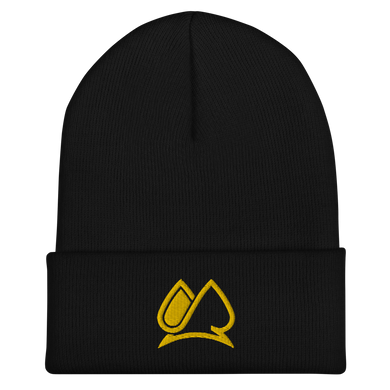 Always Motivated Logo Cuffed Beanie (Black/Gold)
