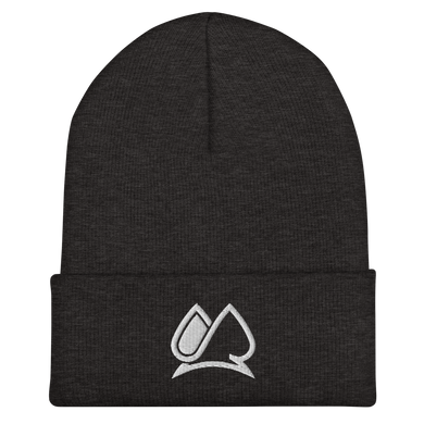 Always Motivated Logo Cuffed Beanie (Dark Grey/White)