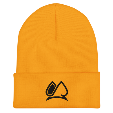 Always Motivated Logo Cuffed Beanie (Gold/Black)