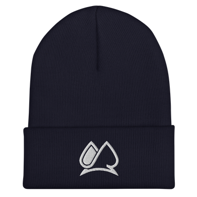 Always Motivated Logo Cuffed Beanie (Navy/White)