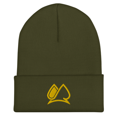 Always Motivated Logo Cuffed Beanie (OliveGold)
