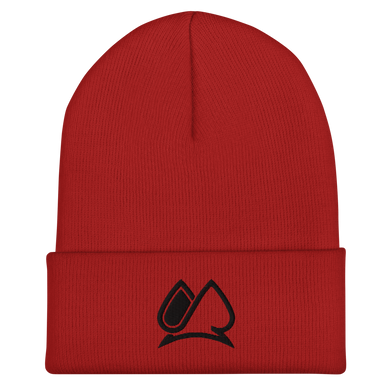 Always Motivated Logo Cuffed Beanie (Red/Black)