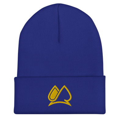 Always Motivated Logo Cuffed Beanie (Blue/Gold)