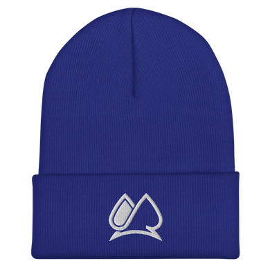 Always Motivated Logo Cuffed Beanie (Blue/White)