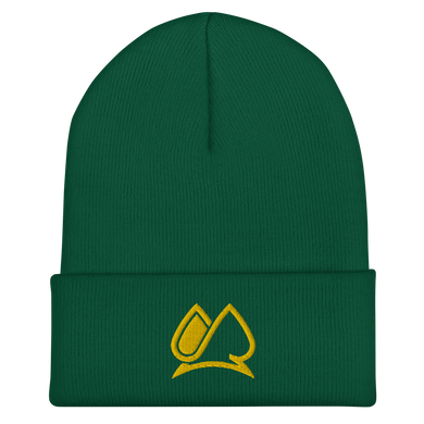 Always Motivated Logo Cuffed Beanie (Spruce/Gold)