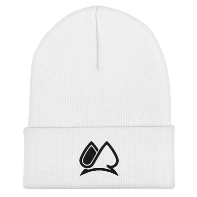 Always Motivated Logo Cuffed Beanie (White/Black)