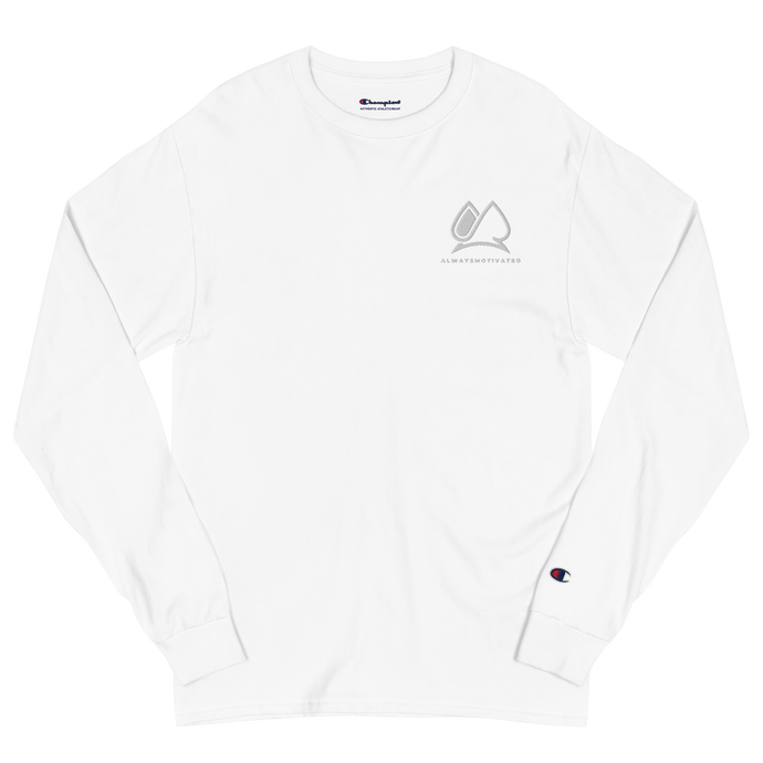 Always Motivated x Champion - Long Sleeve T-shirt (White/White)