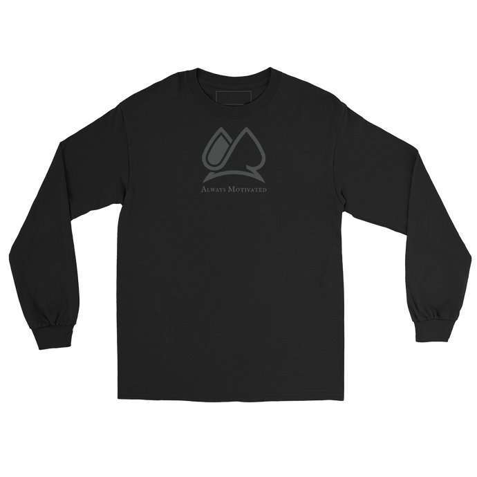 Classic Always Motivated Logo Long Sleeve Tee (Black/Black)