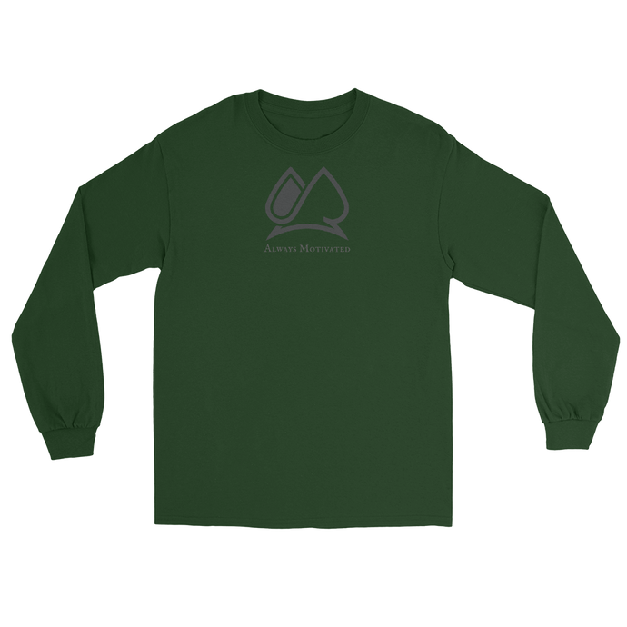 Classic Always Motivated Logo Long Sleeve Tee (Forest Green/Black)