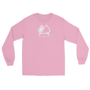 Classic Always Motivated Logo Long Sleeve Tee (Light Pink/White)