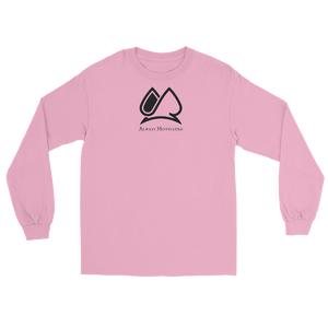 Classic Always Motivated Logo Long Sleeve Tee (Light Pink/Black)