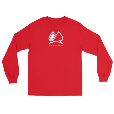 Classic Always Motivated Logo Long Sleeve Tee (Red/White)