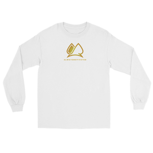 Classic Always Motivated Logo Long Sleeve Tee (White/Gold)