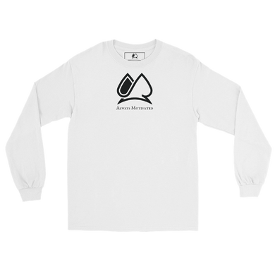 Classic Always Motivated Logo Long Sleeve Tee (White/Black)