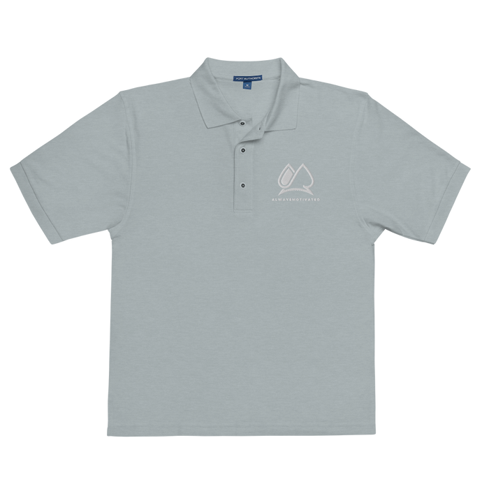 Always Motivated Polo (Cool Heather/White)