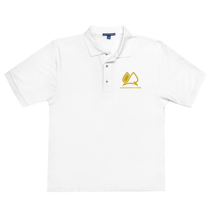 Always Motivated Polo ( White/Gold)