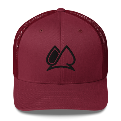 Always Motivated Logo Trucker Cap (Cranberry/Black)