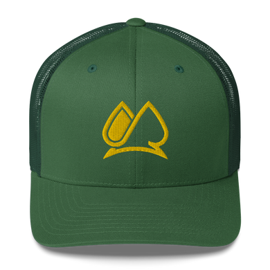 Always Motivated Logo Trucker Cap (Evergreen/Gold)