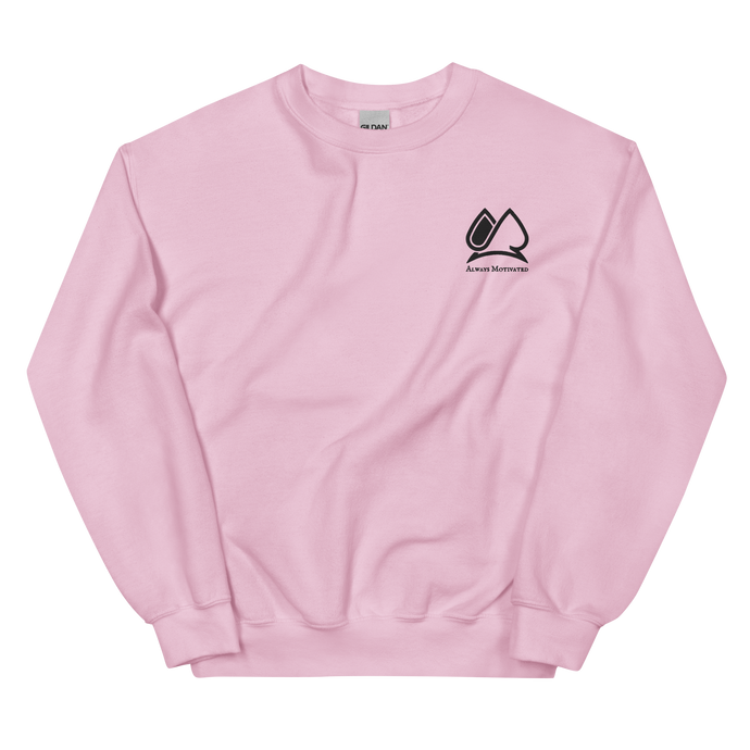 Always Motivated Sweatshirt -Light Pink/Black