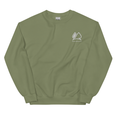 Always Motivated Sweatshirt -Military Green/White