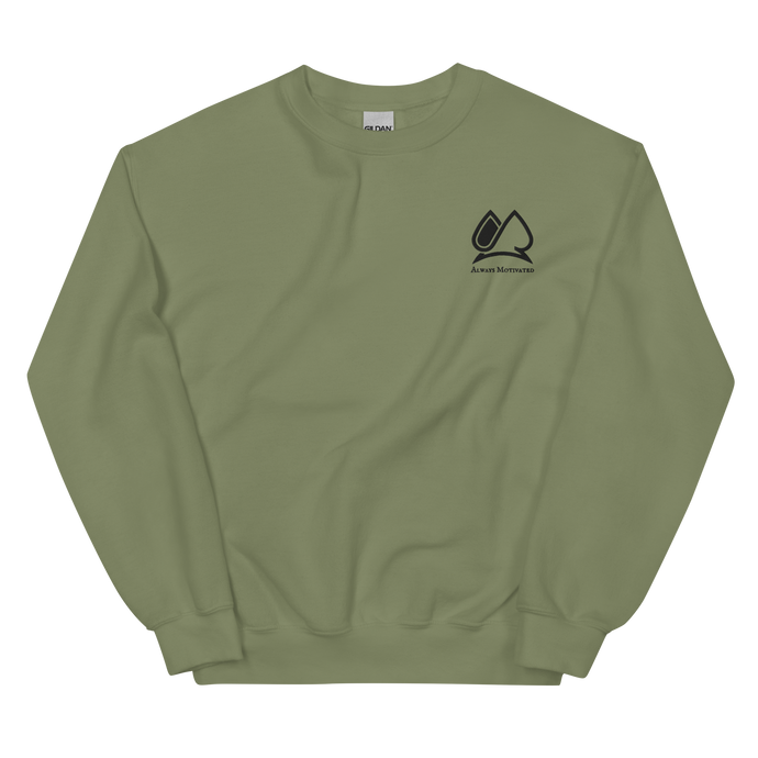 Always Motivated Sweatshirt -Military Green/Black
