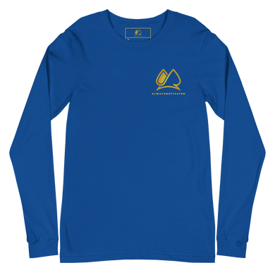 Always Motivated Long Sleeve Tee (Bleu/Gold)