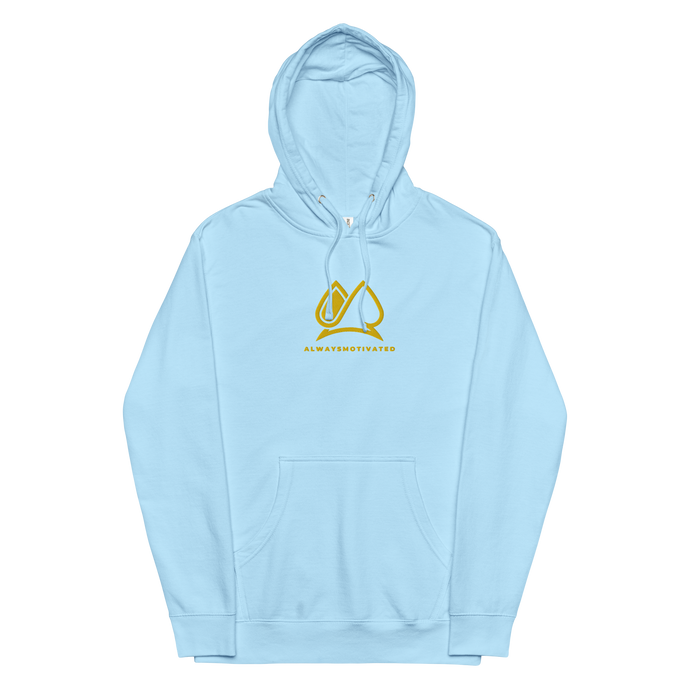 Always Motivated Logo Hoodie - Bleu Aqua/Gold
