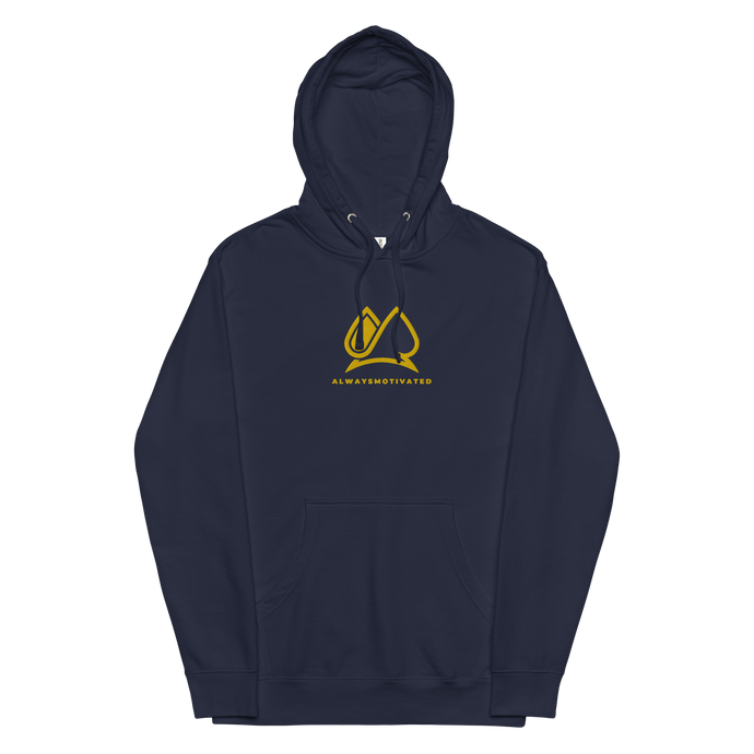 Always Motivated Logo Hoodie - Navy/Gold