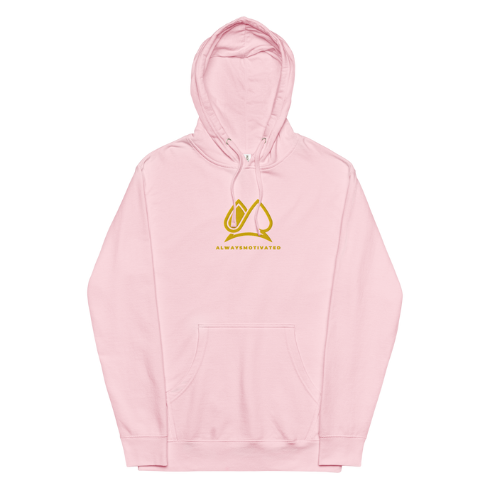 Always Motivated Logo Hoodie - Light Pink/Gold