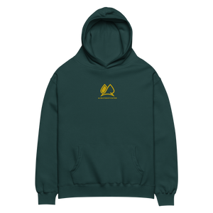 Always Motivated Logo oversized Hoodie - Pine Green/Gold