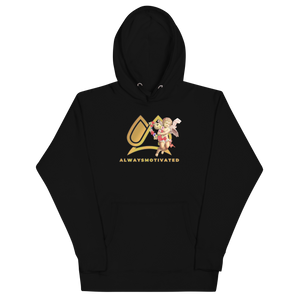 Always Motivated x Angel Unisex Hoodie- Black