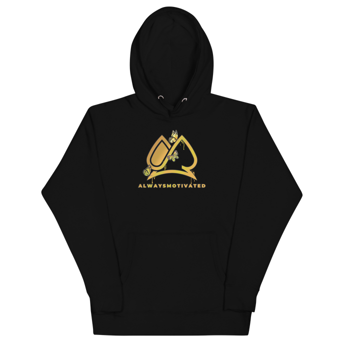 Always Motivated Butterfly Unisex Hoodie - Black