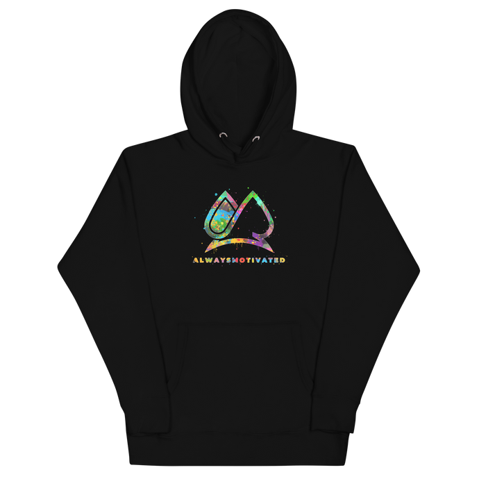 Always Motivated logo in multicolour Unisex Hoodie