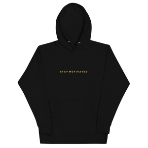 HOODIE "STAY MOTIVATED" - Black/Gold