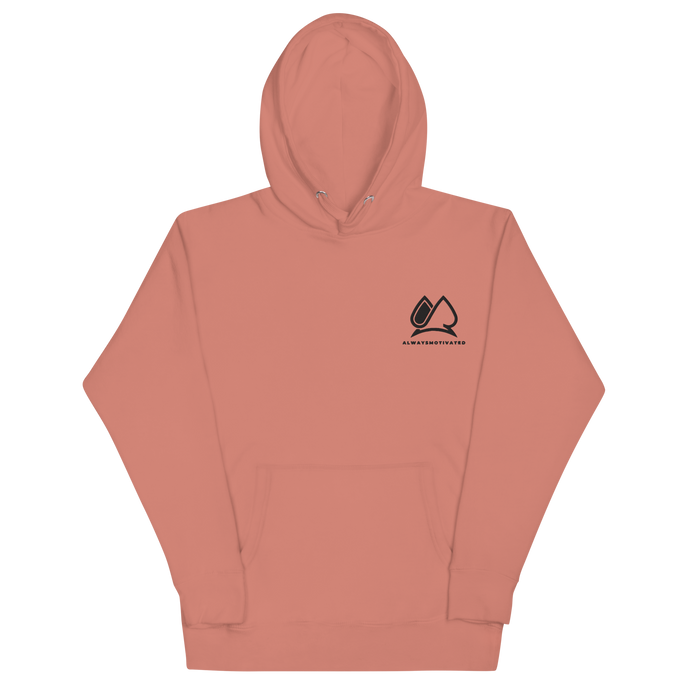 Always Motivated Hoodie - Dusty Rose/Black