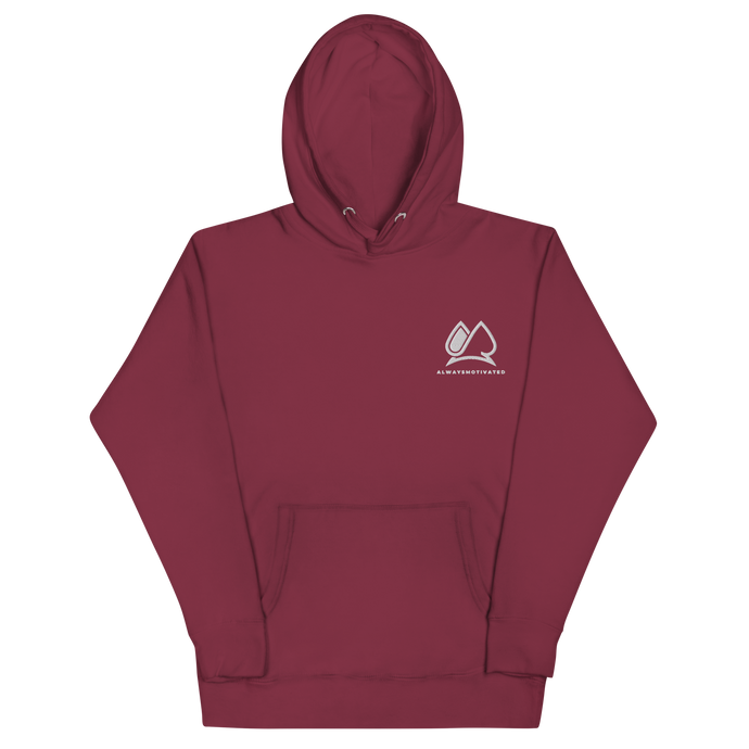 Always Motivated Hoodie - Burgundy/White